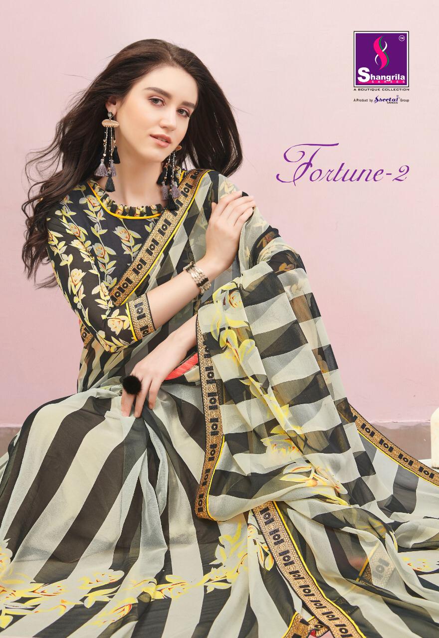 Shangrila Present Fortune Vol 2 Georgette Printed Casual Wear Saree Collection