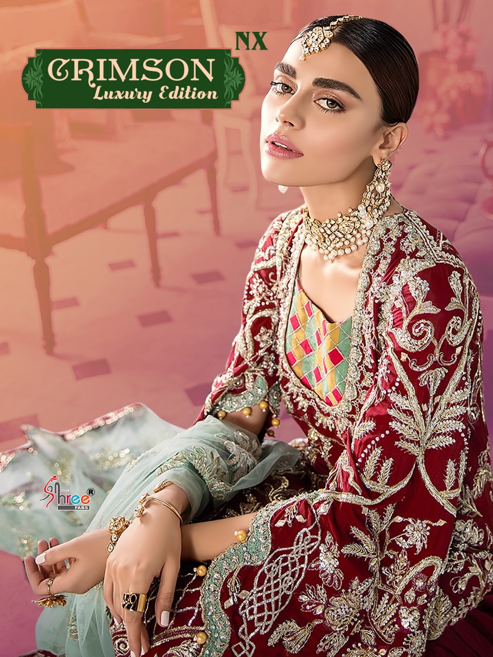 Shree Fab Present Crimson Luxury Edition Nx Heavy Net Pakistani Suit Concept