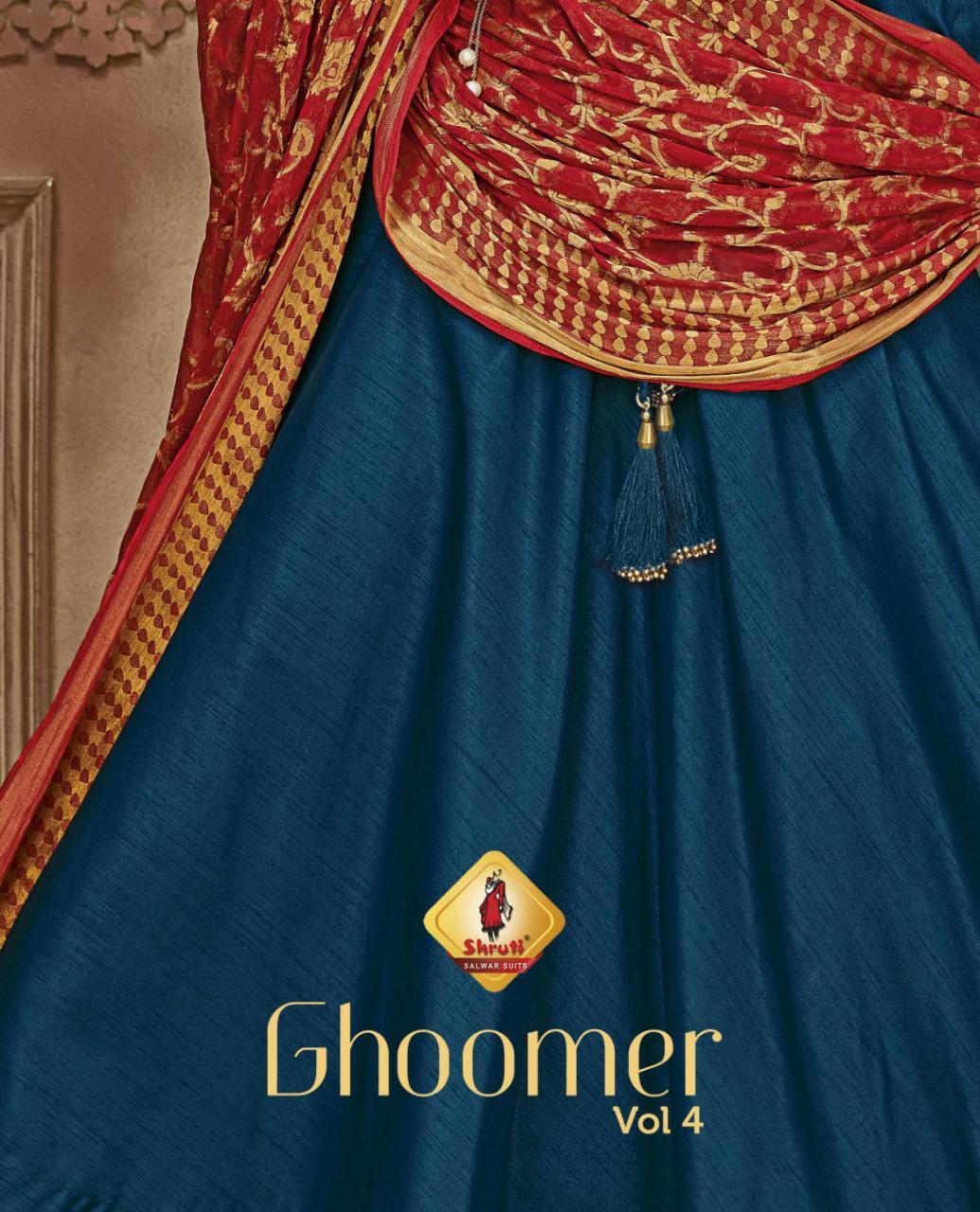 Shruti Present Ghoomar Vol 4 Readymade Party Wear Long Gown With Dupatta Wholesaler