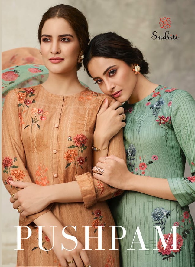 Sudriti Launch Pushpam Pashmina Digital Printed Salwar Kameez Catalog