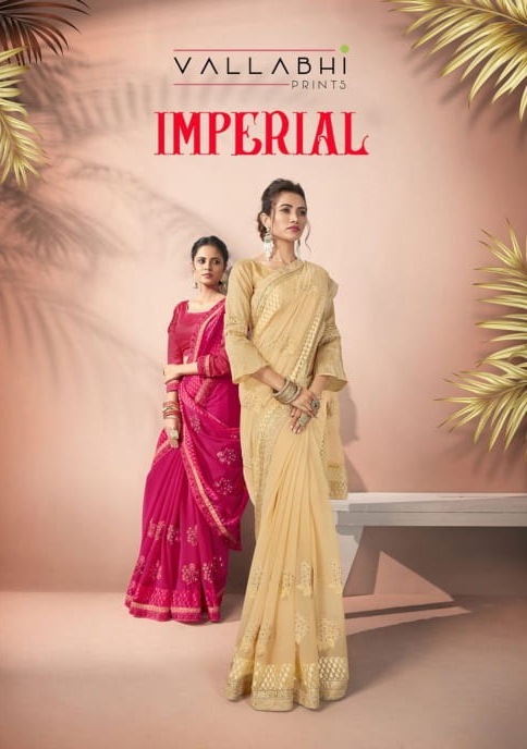 Vallabhi Present Imperial Georgette Heavy Look Designer Fashionable Saree Wholesaler