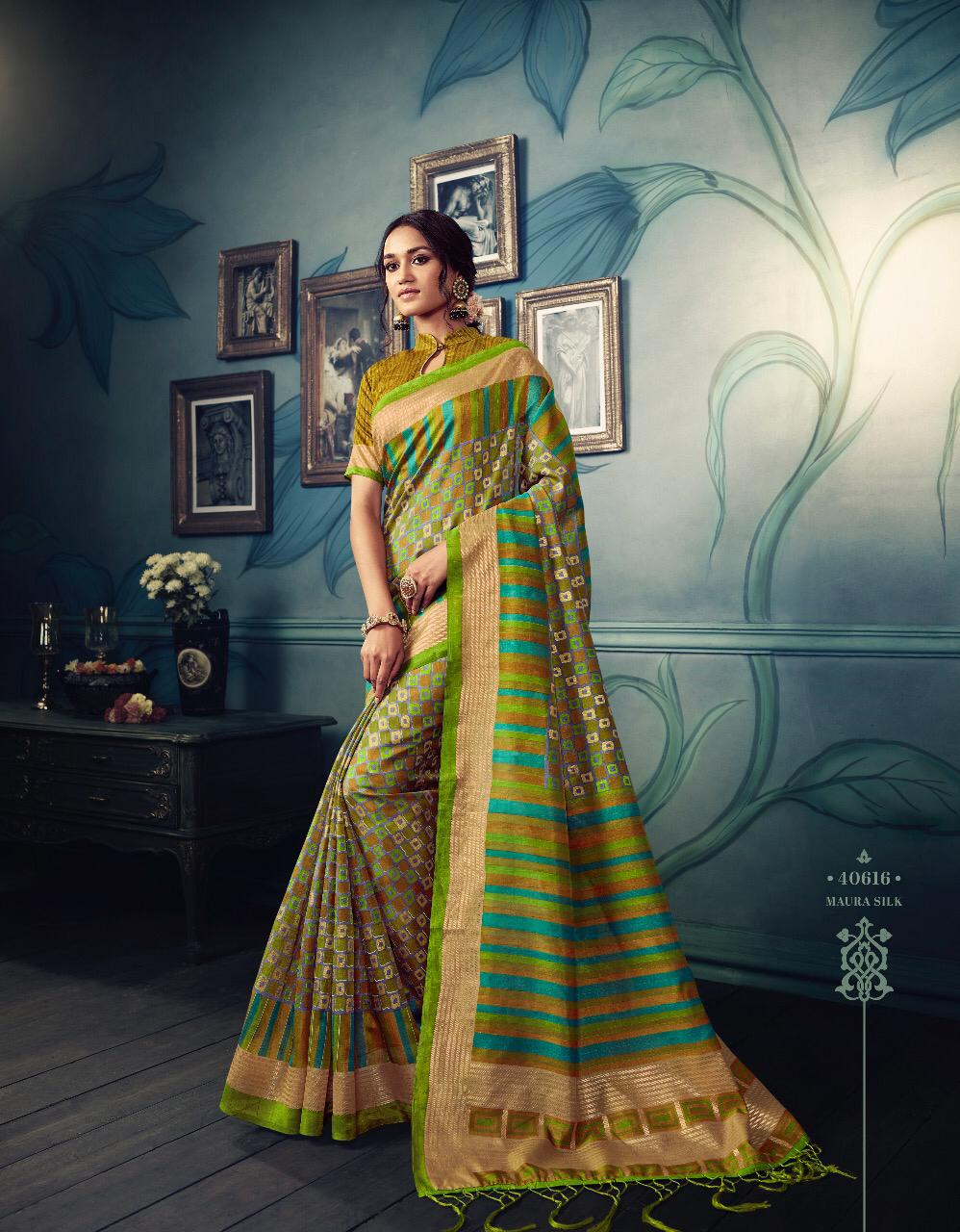 Vipul Kosta Silk Mishree Cat 406 Silk Casual Wear Saree Supplier