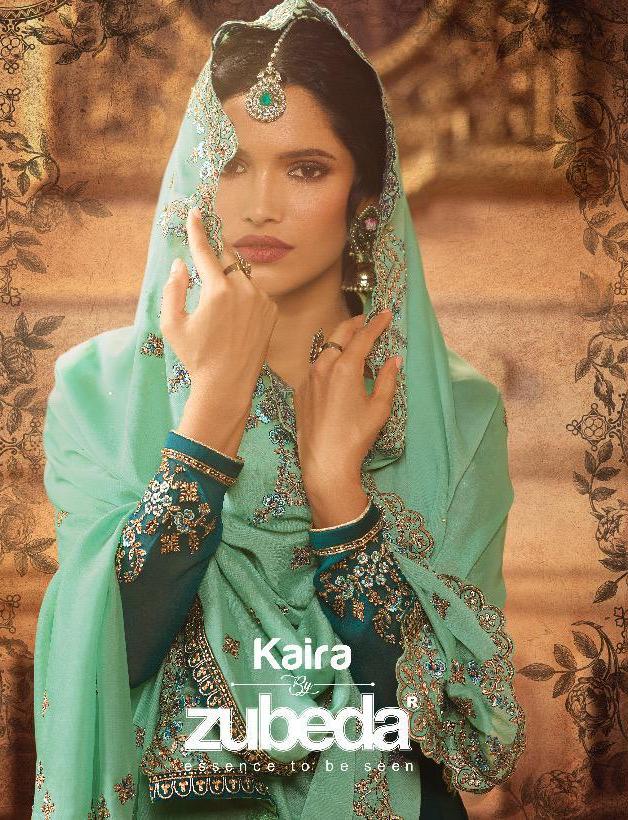 Zubeda Present Kaira Satin Georgette Heavy Embroidery Salwar Kameez Seller