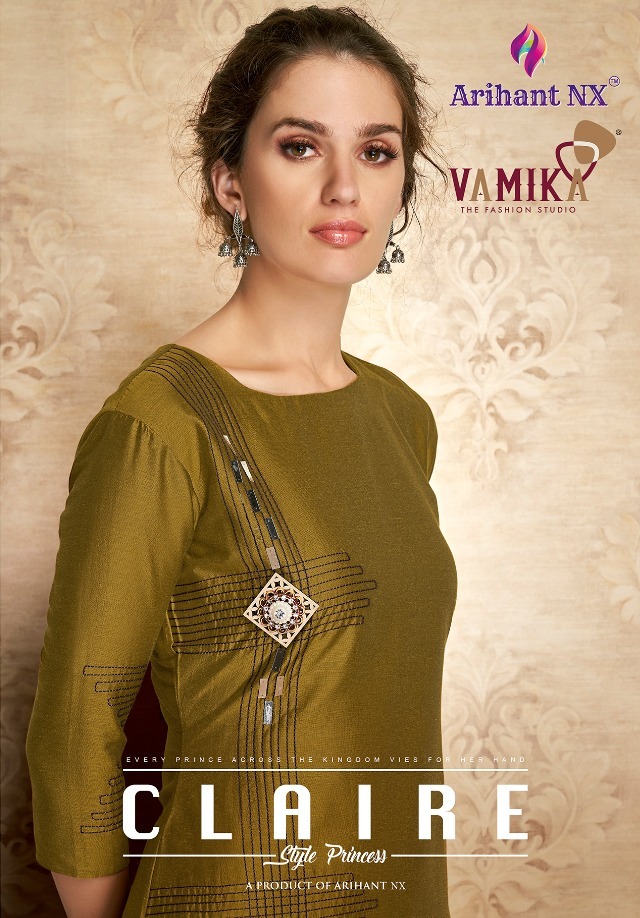 Arihant Claire Viscose Silk Casual Wear Long Kurti Wholesaler
