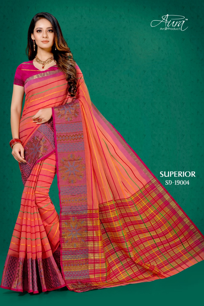 Aura Saree Launch Superior Chanderi Traditional Wear Saree Wholesale Price