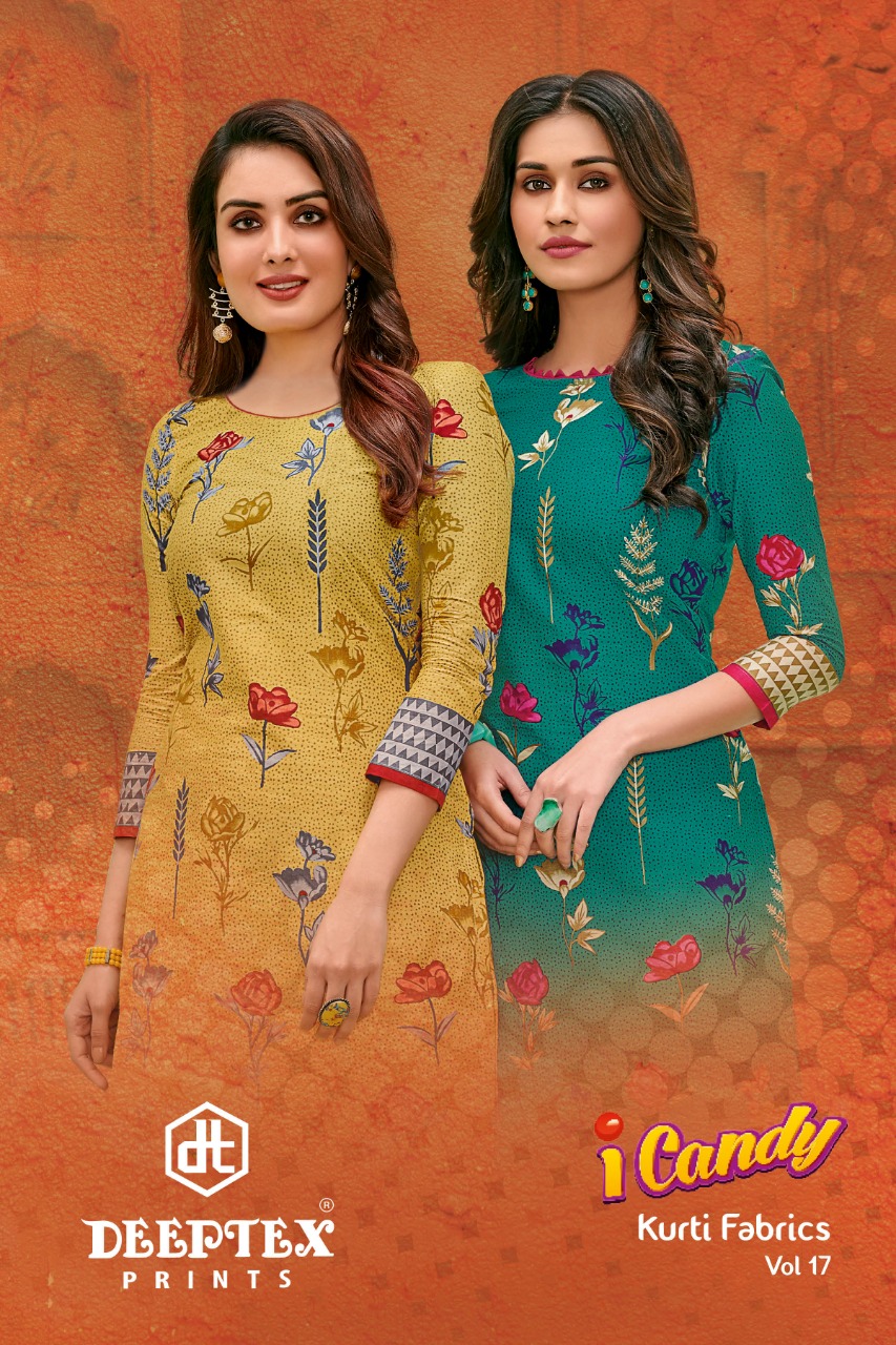 Deeptex Prints I Candy Vol 17 Cotton Ready Made Formal Wear Kurti Supplier