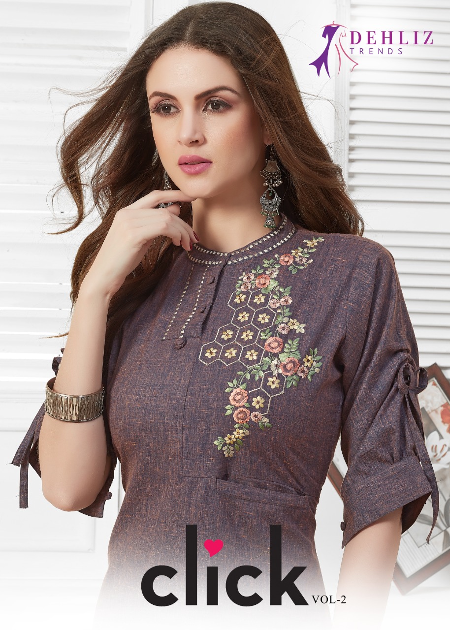 Dehliz Trendz Click Vol 2 Cotton Rayon Top With Bottom Collection Wholesale