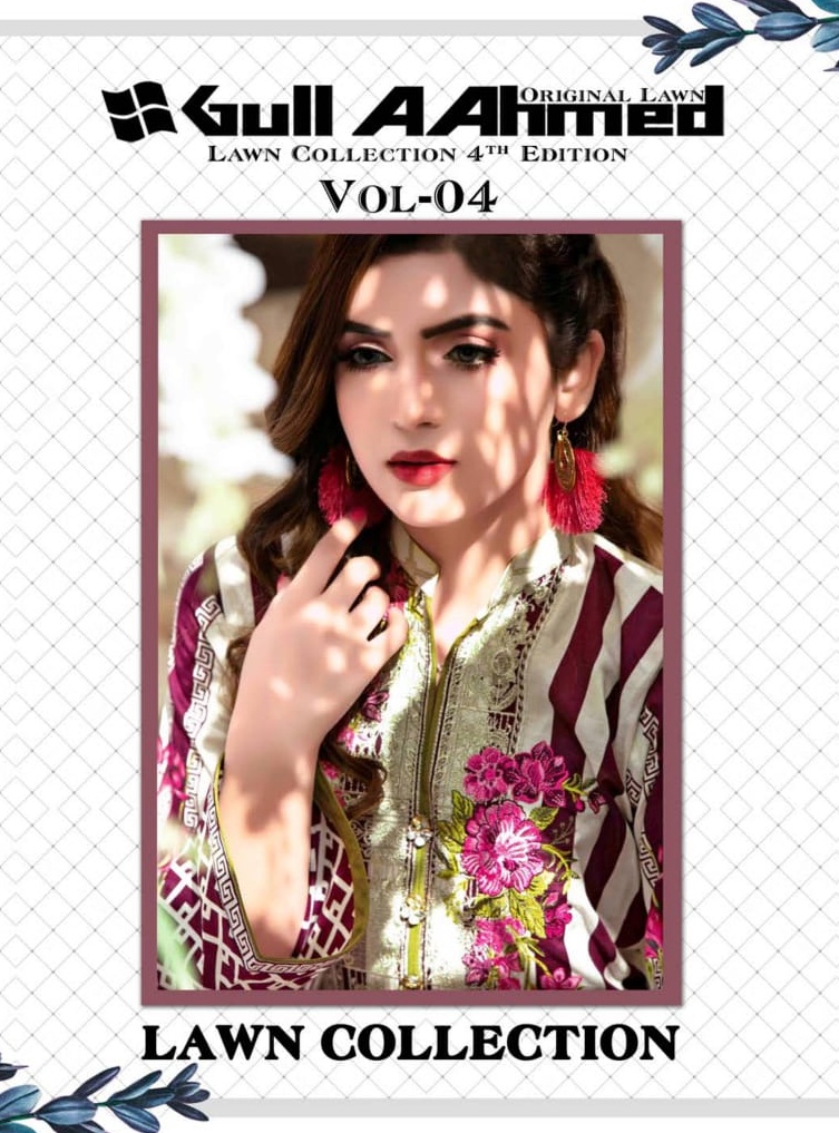 Gulahmed Vol 4 Pure Lawn Pakistani Formal Wear Fantastic Dress Materials