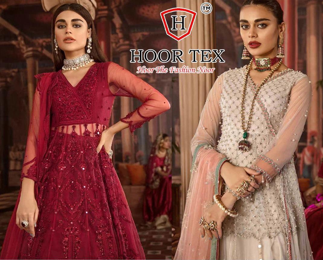 Hoor Tex Senorita Vol 1 Pakistani Style Nett Embroidered Suits