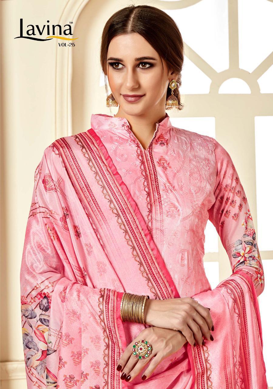 Lavina Vol 25 Pure Jam Digital Printed Embroidery Salwar Kameez