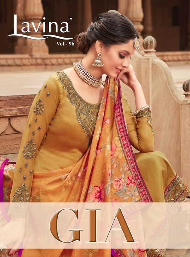 Lavina Vol 96 Gia Crape With Embroidery Chudidar Salwar Kameez Seller