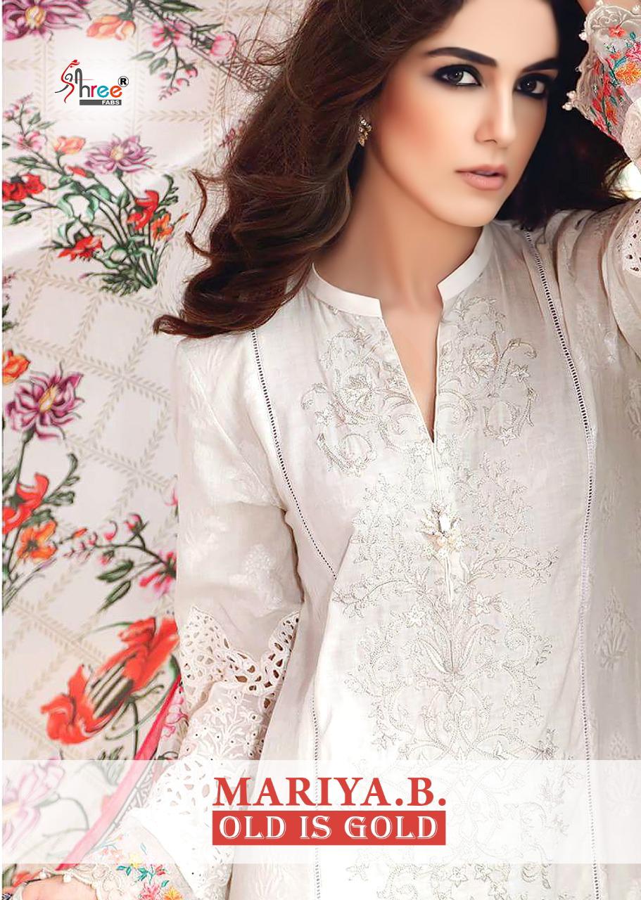 Mariya B Old Is Gold By Shree Fabs Cambric Cotton Pakistani Dress Materials