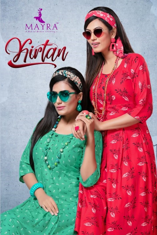 Mayra Present Kirtan Rayon Print 9401-9408 Series Kurti Online Shopping