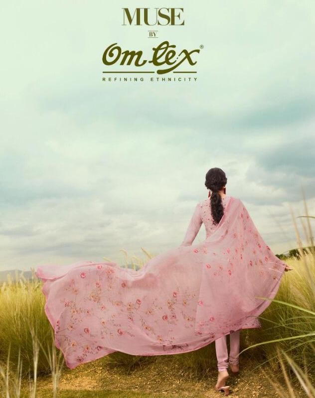 Omtex Muse 861-866 Series Lawn Cotton Cross Stitch Embroidered Suits