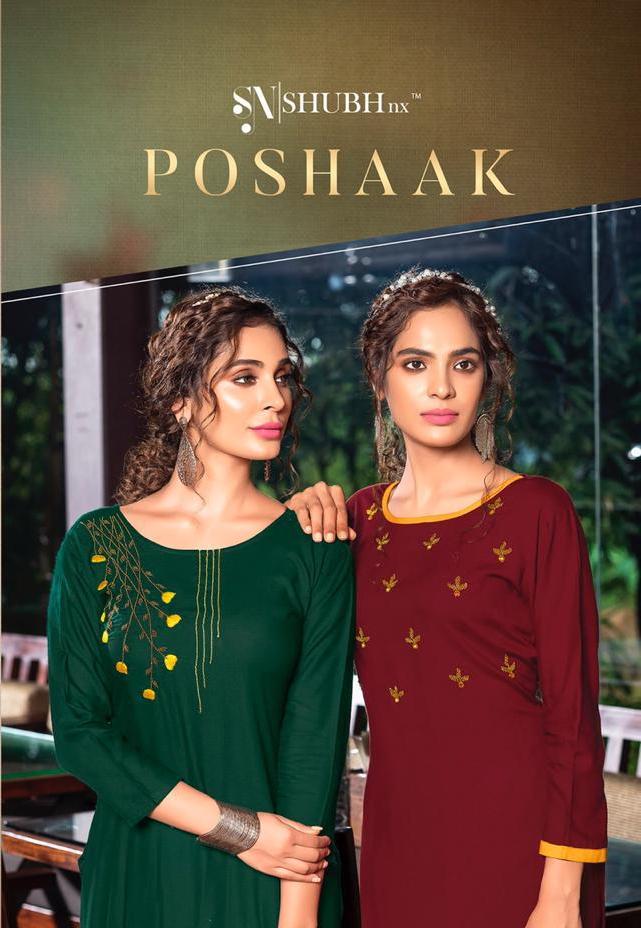 Poshaak By Shubh Nx Rayon Formal Wear Kurti Online Store