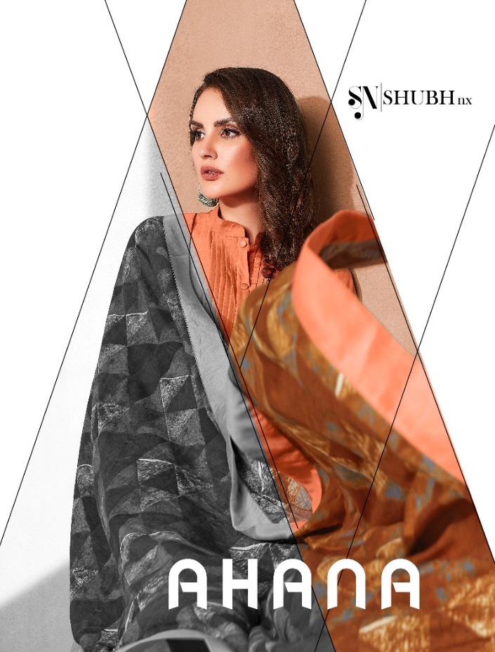 Shubh Nx Ahana Maslin Designer Gown With Maslin Digital Print Dupatta