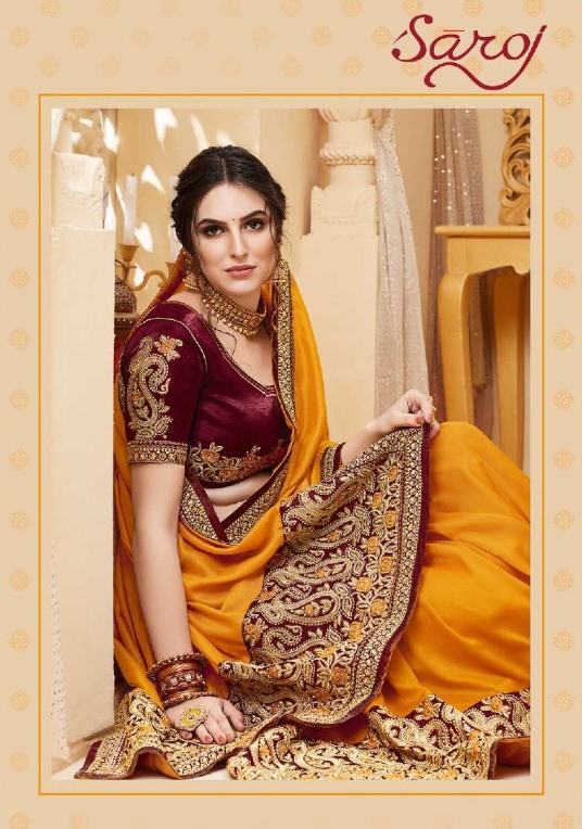 Swayamvar By Saroj Vichitra Silk Traditional Party Wear Saree Exporter