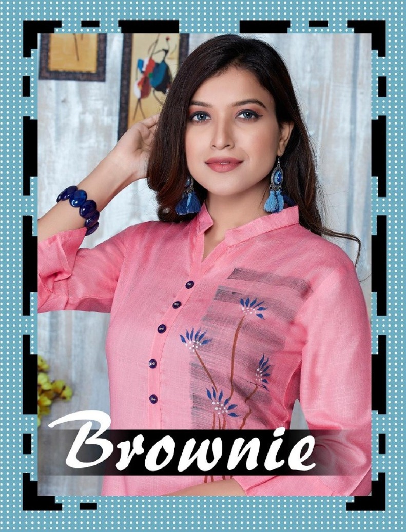 Trendy Launch Browine Heavy Rayon Formal Wear Esclusive Kurti Catlog Collection