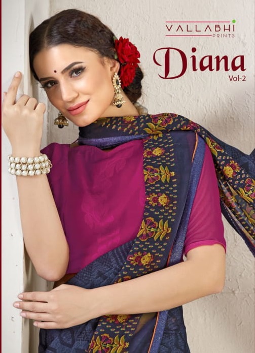 Vallabhi Present Diana Vol 2 Weightless Printed Casual Wear Saree Supplier