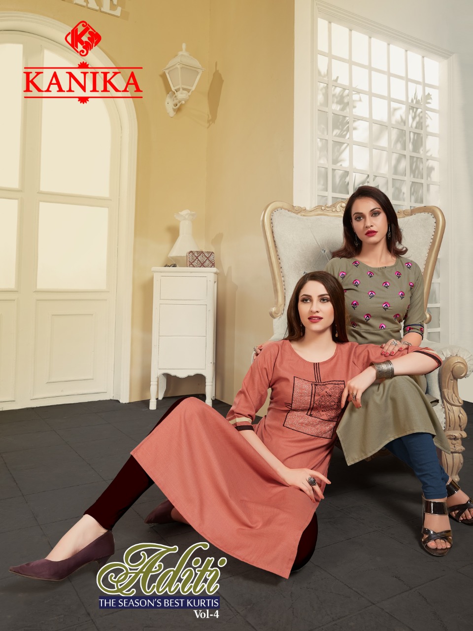 Aditi Vol 4 By Kanika Rubby Silk Formal Wear Kurti Wholesaler