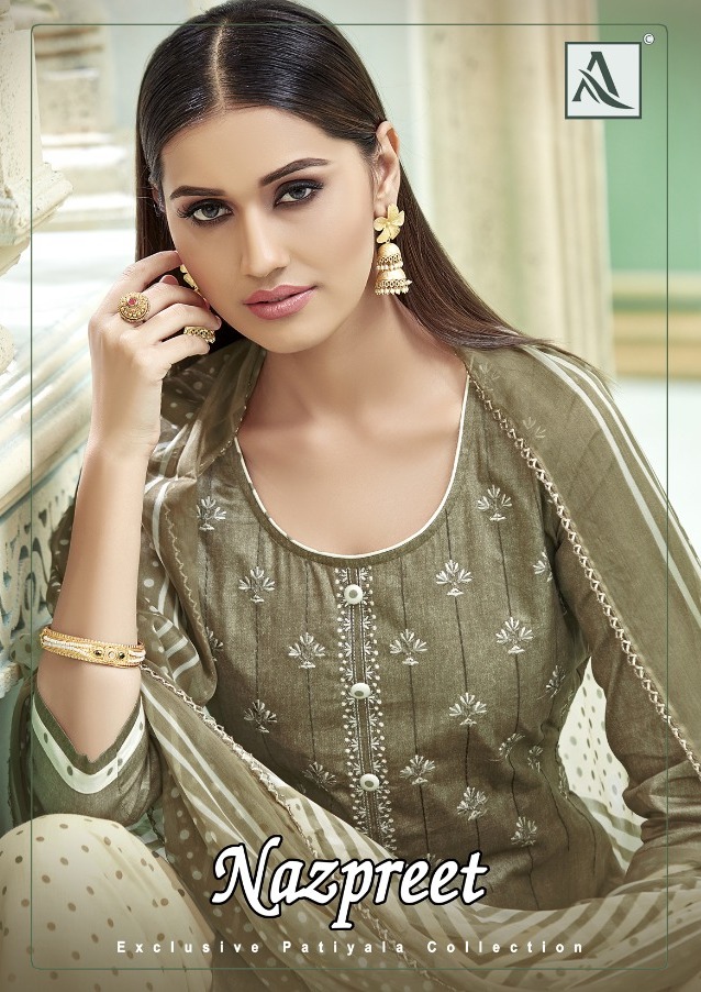 Alok Suit Nazpreet Jam Cotton Patiyala Dress Materials Collection