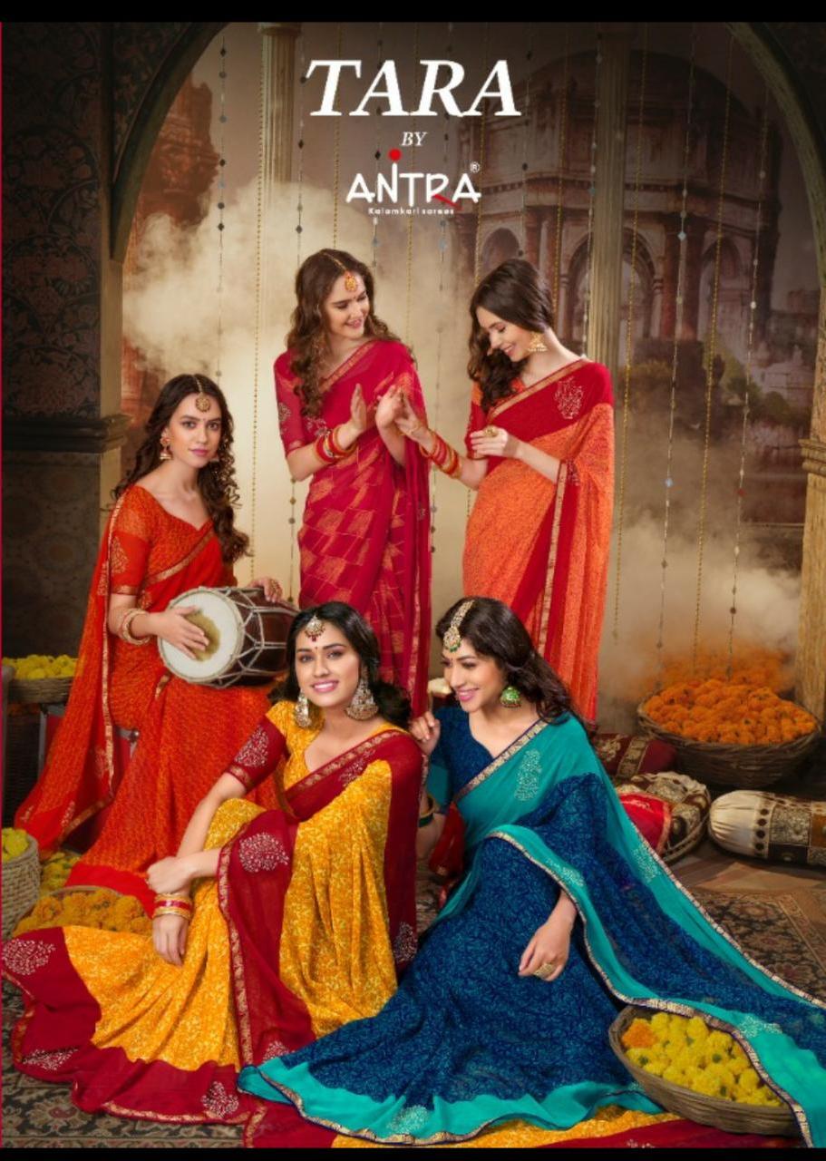 Antra Present Tara Georgette Printed Casual Stylish Saree Collection