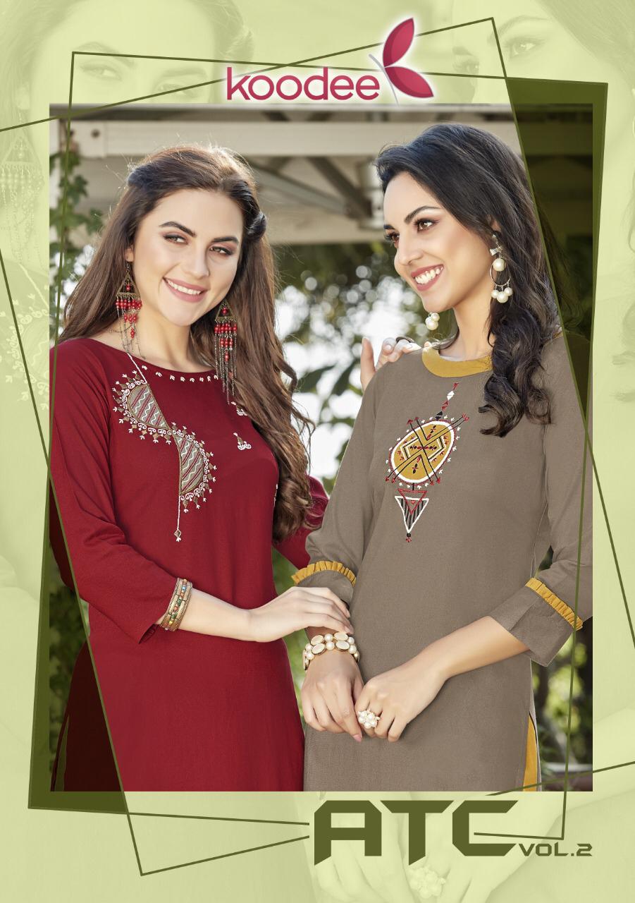 Atc Vol 2 By Koodee Heavy Rayon Kurti With Palazzo Online Store