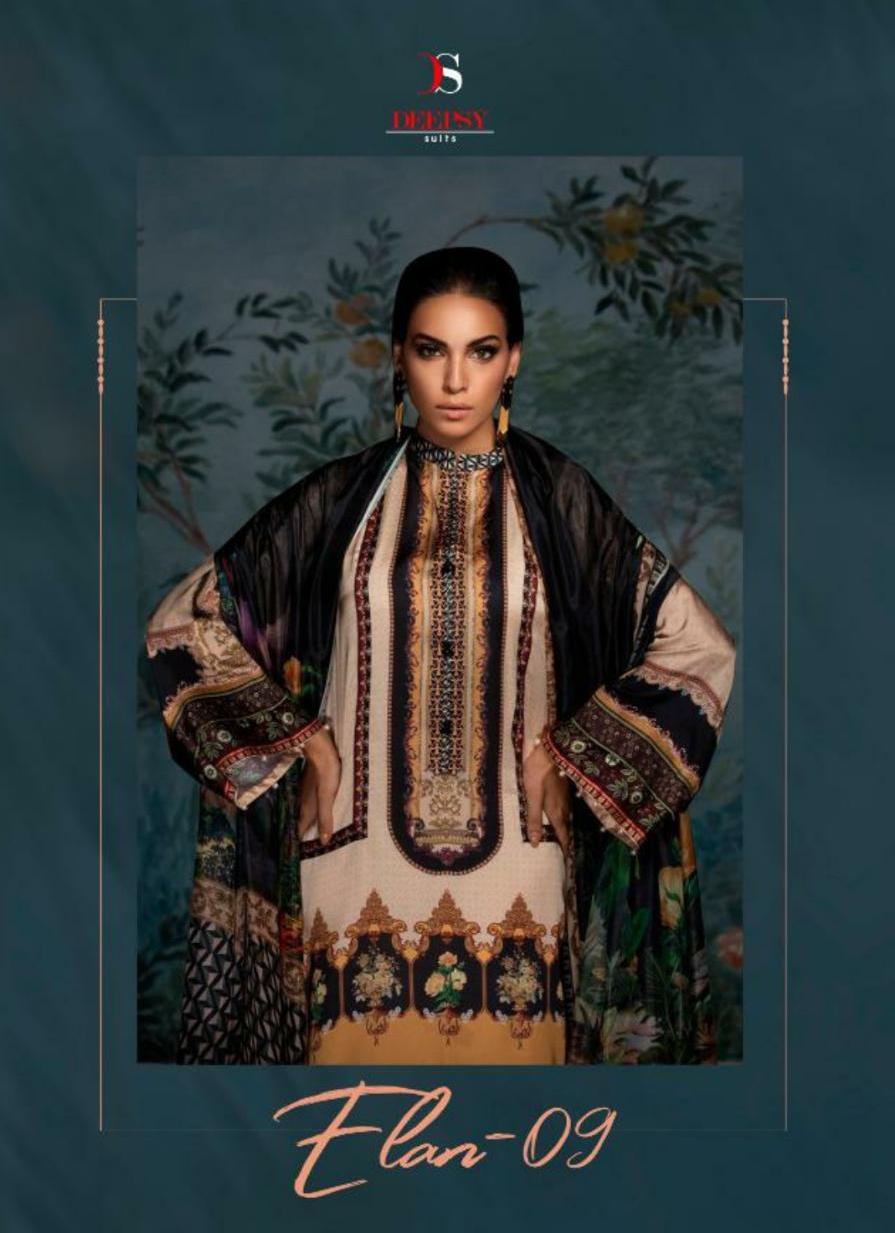 Deepsy Elan Vol 9 Satin Silk Digital Print With Embroidery Pakistani Salwar Suit