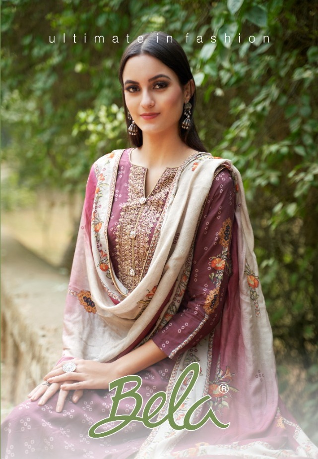 Fiza By Bela Fashion Digital Cotton Silk Classical Style Salwar Kameez