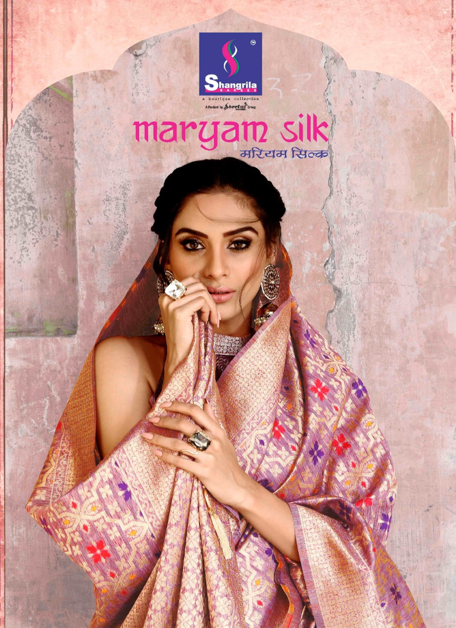 Maryam Silk By Shangrila Weaving Zari Silk Festival Wear Saree Designs 2020 Collection