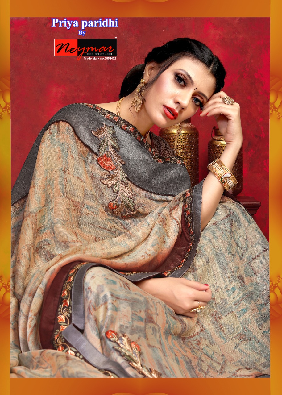 Neymar Present Priya Paridhi Ethnic Wear Saree Collection By Krishna Creation