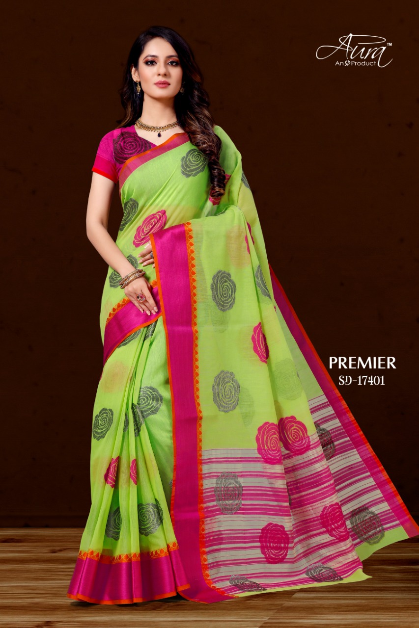 Premier Vol 6 By Aura Chanderi Saree Authorized Supplier Surat India