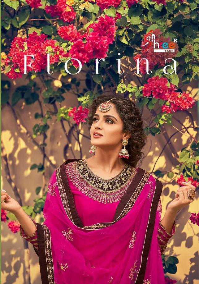 Shree Fabs Florina Satin Georgette Lehanga Style 2 In 1 Salwar Kameez