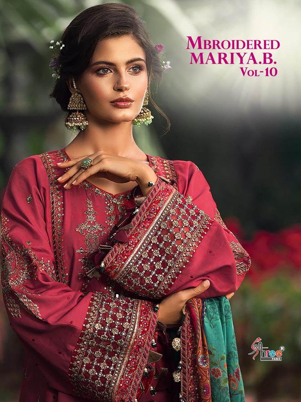 Shree Fabs Mbroidered Mariya B Vol 10 Georgette Pakistani Suits Designs