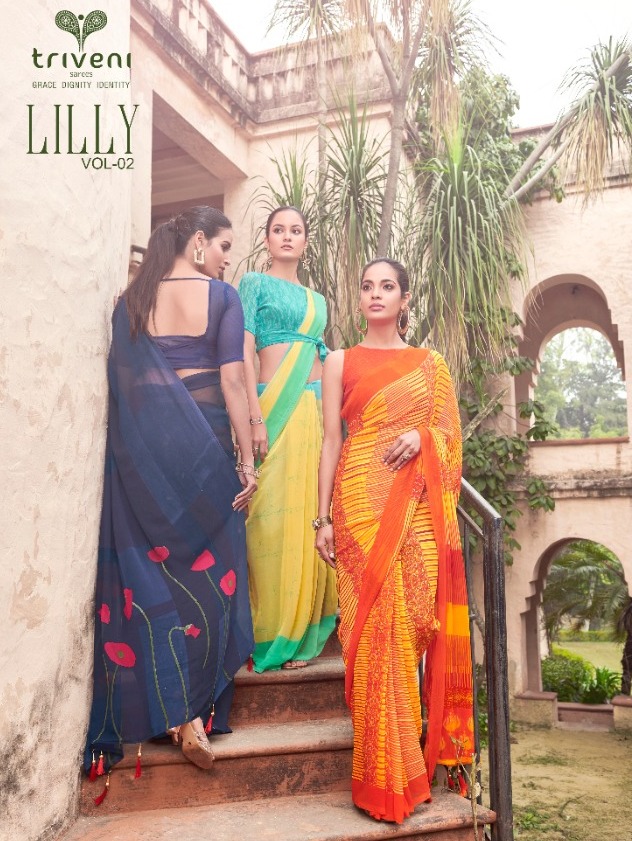 Triveni Lilly Vol 2 Casual Wear Attractive And Newly Designs Saris Buy Online