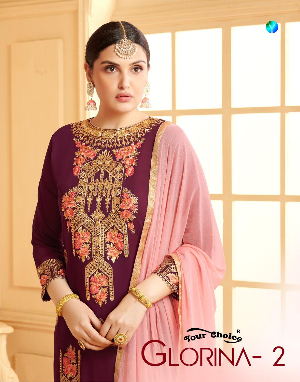 Your Choice Glorina Vol 2 Georgette Heavy Sharara Dress Collection