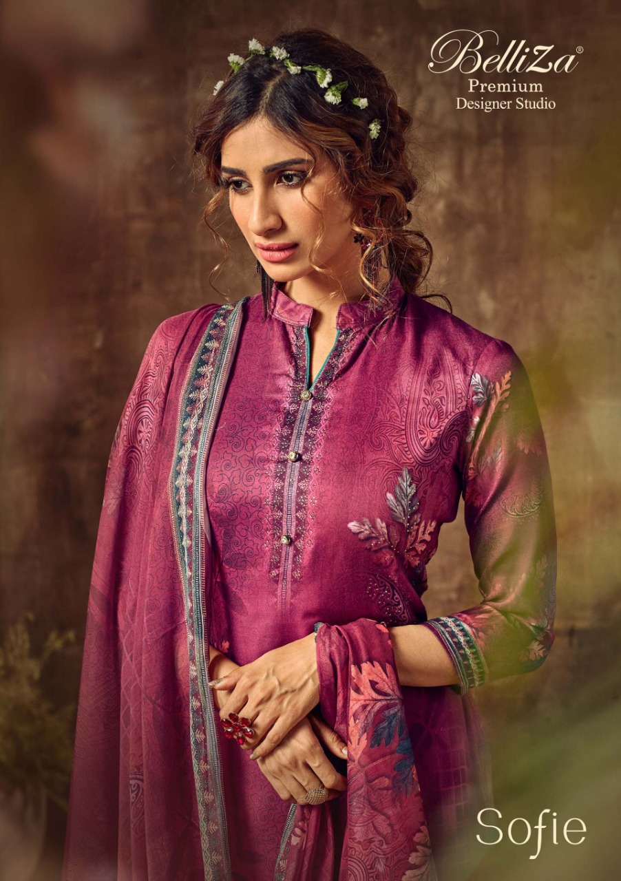 Belliza Present Sofie Jam Cotton Satin Beautiful Salwar Kameez