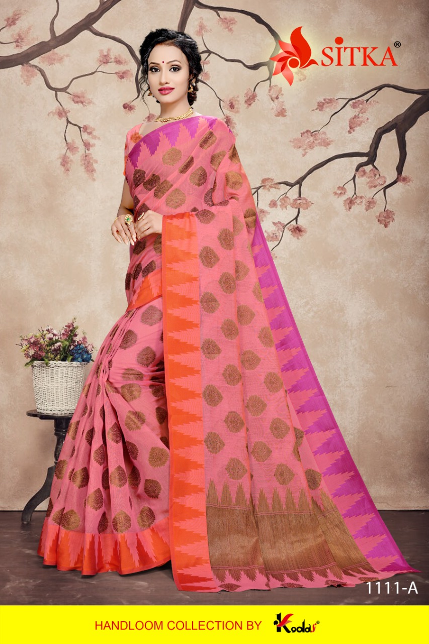 Benzer 1111 By Sitka Cotton Weaving Designer Saree Seller