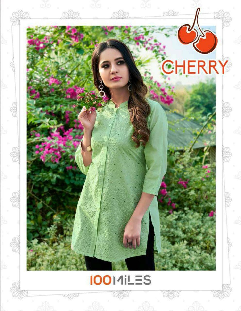 Cherry By 100 Miles Cotton Tunics Short Top Wholesaler