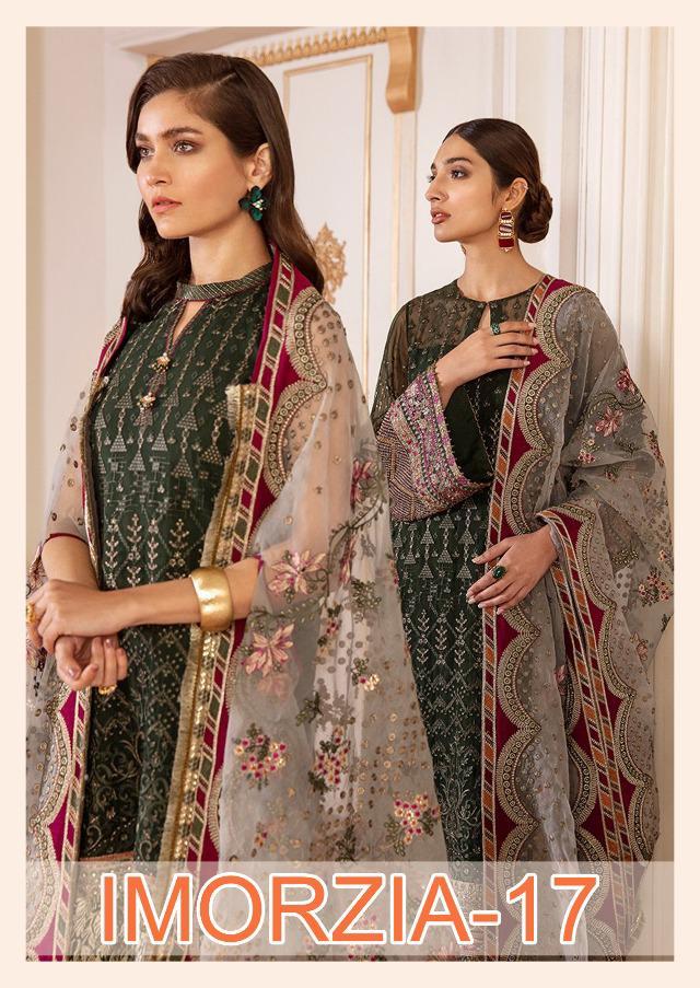 Deepsy Imorzia Vol 17 Georgette Embroidery Pakistani Suits Collection