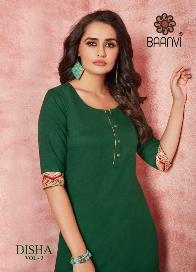 Disha Vol 3 By Baanvi Cotton Formal Wear Wholesale Kurti