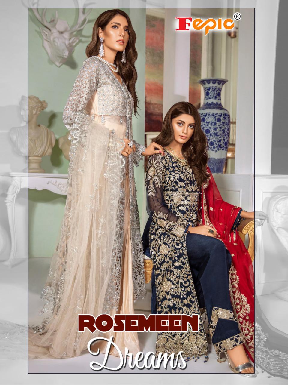 Fepic Rosemeen Dreams Georgette Net Pakistani Suits Collection