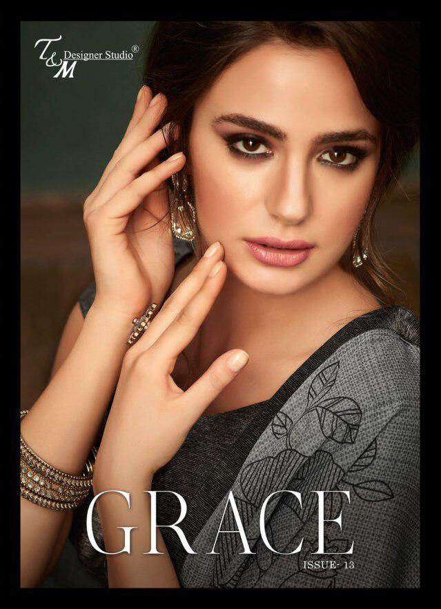 Grace Vol 13 By T And M Fancy Georgette Party Wear Saree Wholesaler