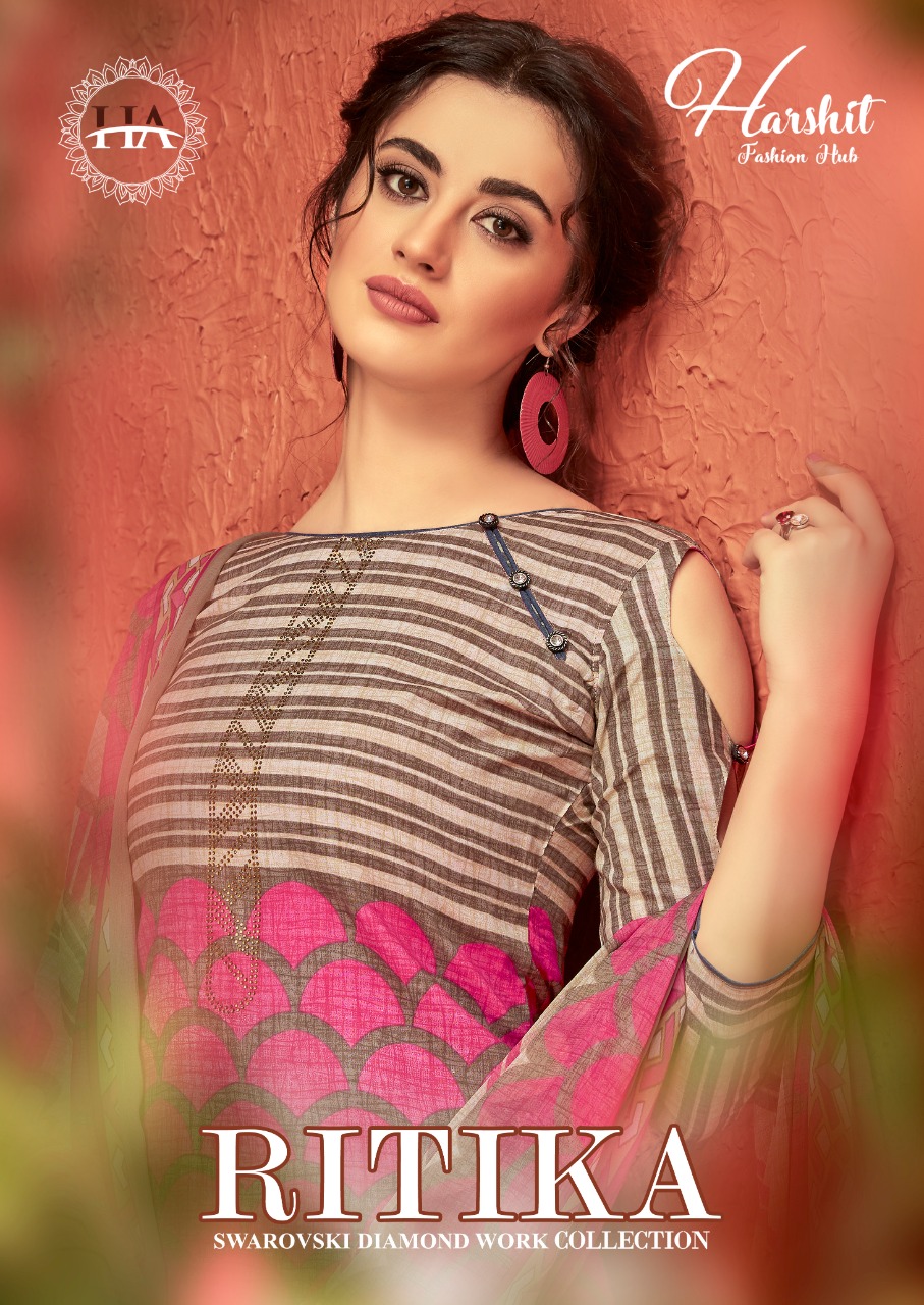 Harshit Fashion Ritika Lawn Cotton Casual Wear Dress Materials