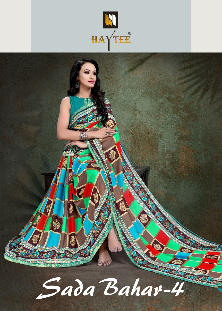 Haytee Present Sada Bahar Vol 4 Rennial Printed Saree Wholesaler