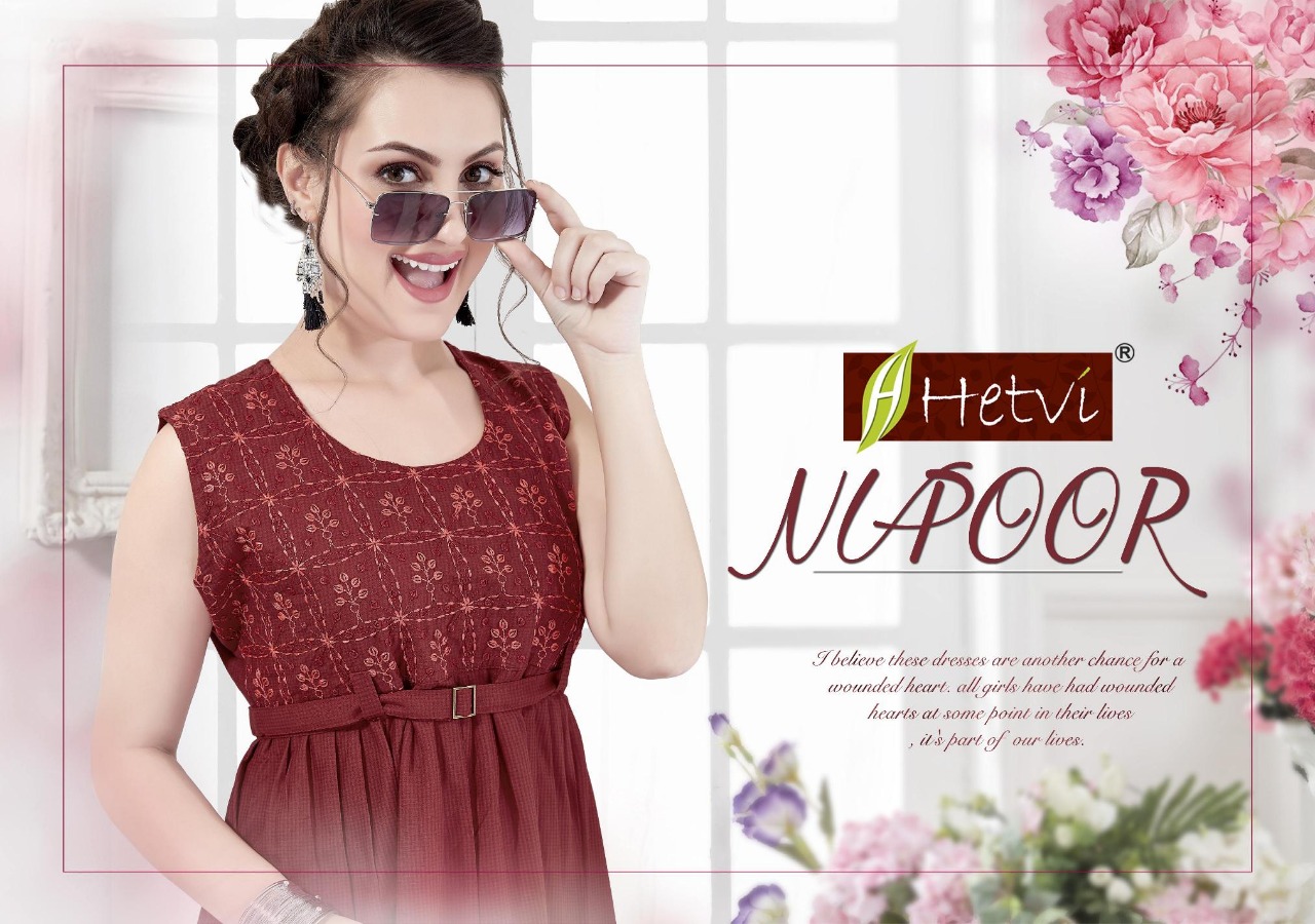 Hetvi Launch Nupoor Cotton Liva Classical Stylish Fancy Kurti