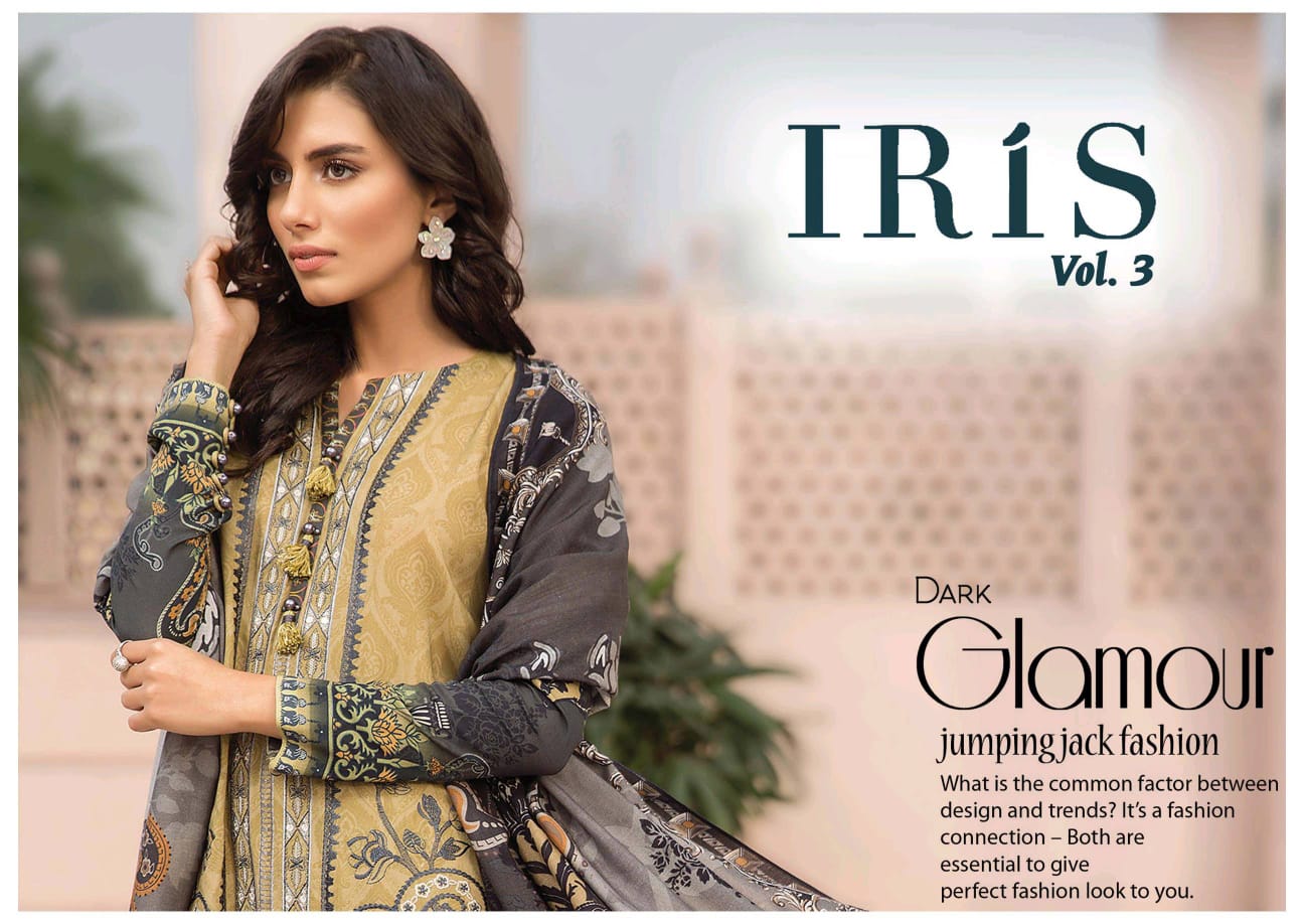 Iris Vol 3 Cotton Printed Karachi Dress With Cotton Dupatta Catalog