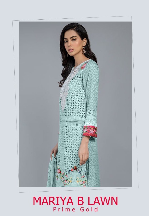 Kaara Suits Mariya B Lawn Prime Gold Cotton Pakistani Dress Materials