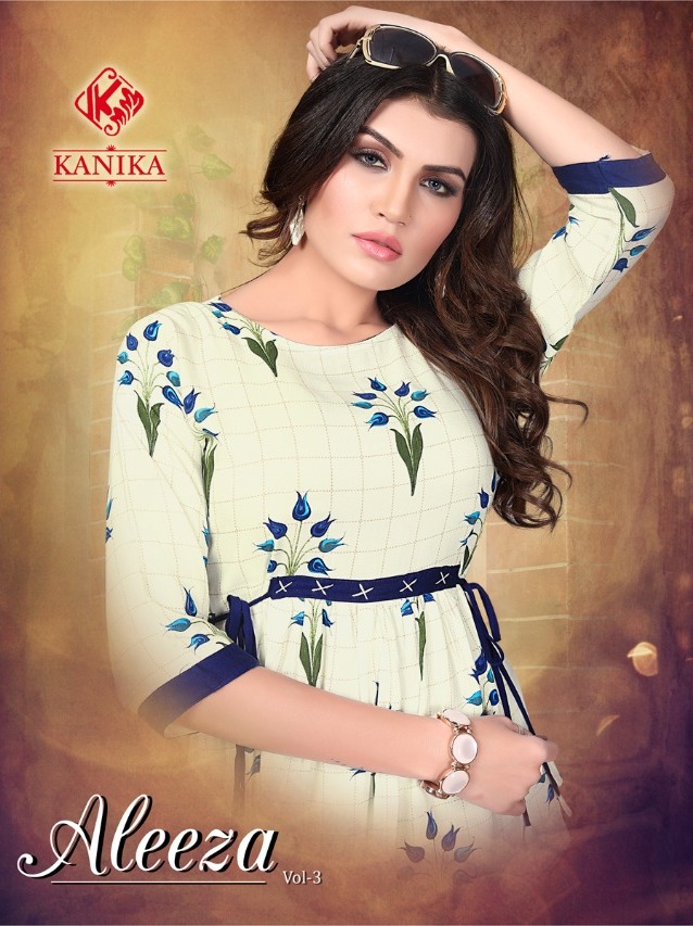 Kanika Aleeza Vol 3 Rayon Printed Short Top Collection