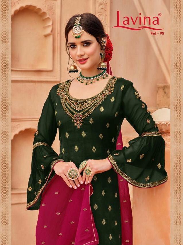 Lavina Vol 98 Banglori Silk Jacquard Salwar Suit Wholesaler